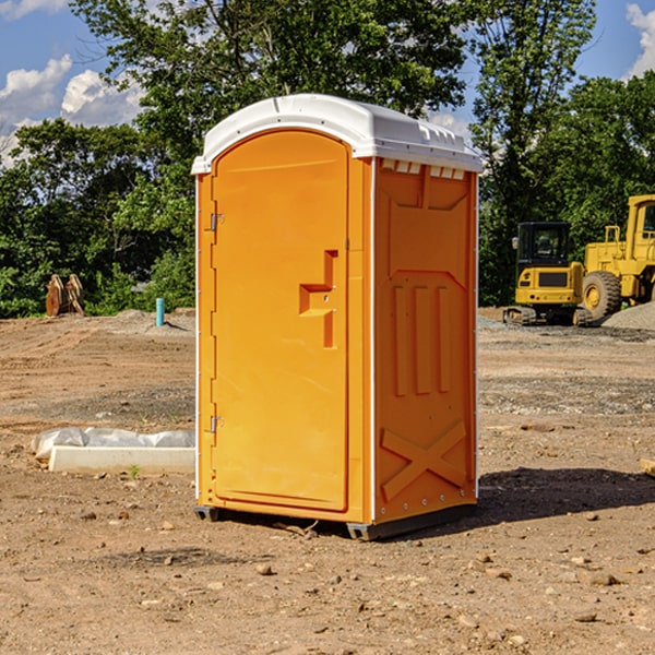 how often are the porta potties cleaned and serviced during a rental period in Laurelton